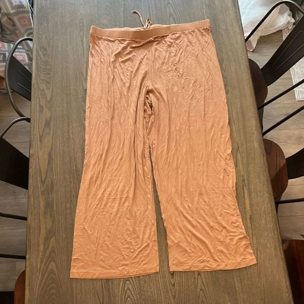 NWT Skims Velour Track Pants Wide Leg Ochre Size 4X